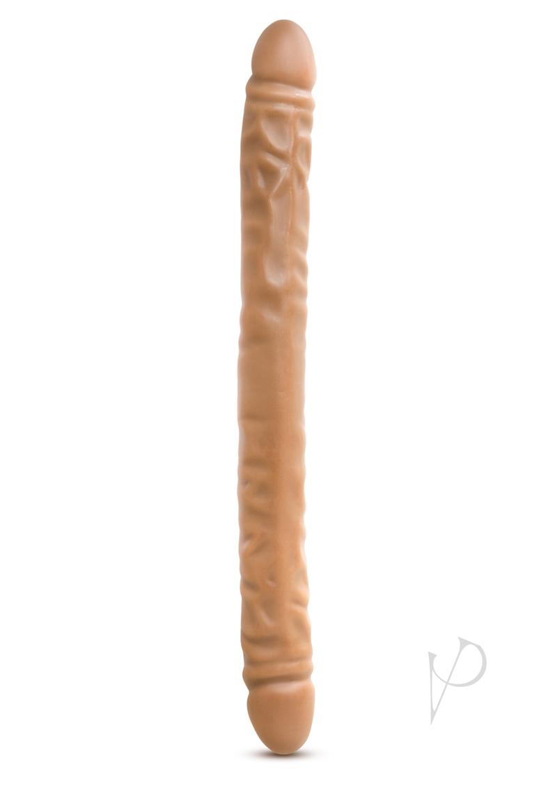 Dr. Skin Silver Collection Double Dildo 18in - Caramel