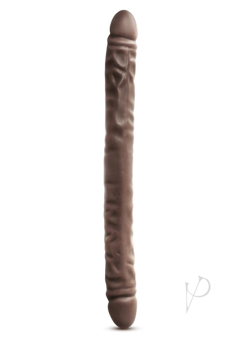 Dr. Skin Silver Collection Double Dildo 18in - Chocolate