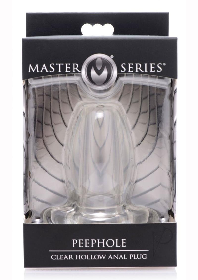Master Series PeepHole Clear Hollow Anal Plug - Clear