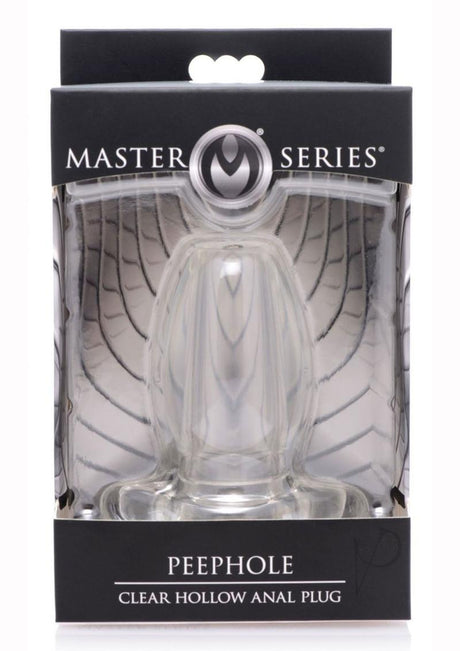 Master Series PeepHole Clear Hollow Anal Plug - Clear