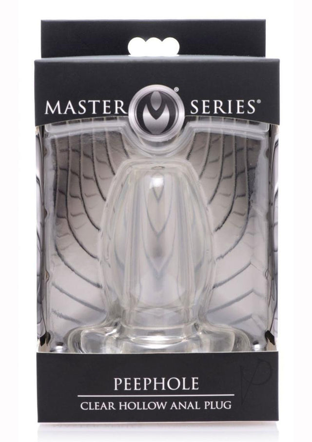 Master Series PeepHole Clear Hollow Anal Plug - Clear
