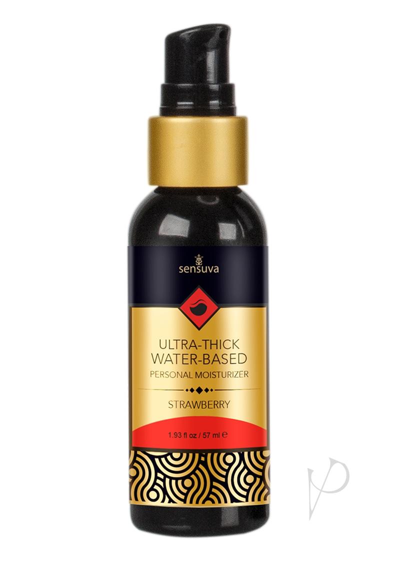 Sensuva Ultra Thick Water Based Personal Moisturizer Strawberry Flavored Lubricant 1.93oz