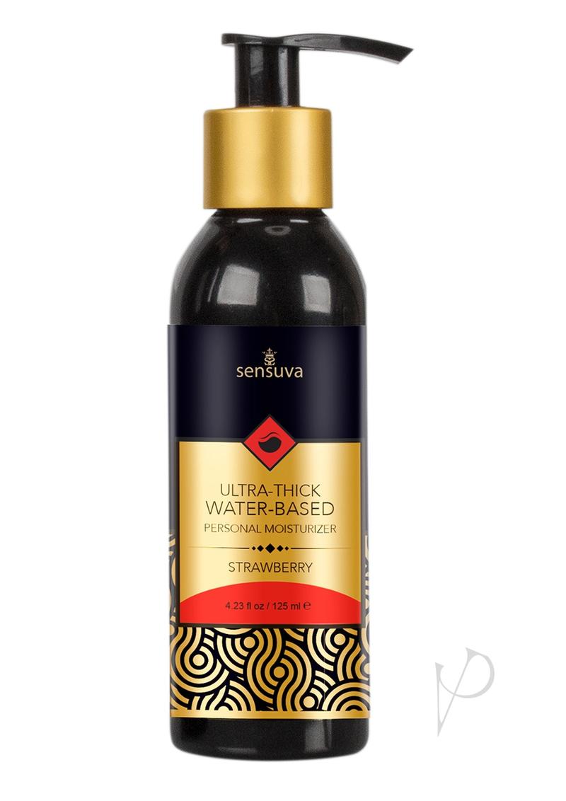 Sensuva Ultra Thick Water Based Personal Moisturizer Strawberry Flavored Lubricant 4.23oz