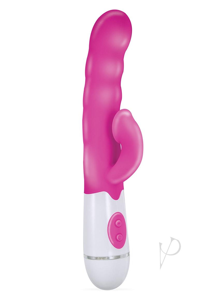 Energize Her Tickler Rabbit Massager Dual Motors Silicone Rabbit Vibrator - Pink