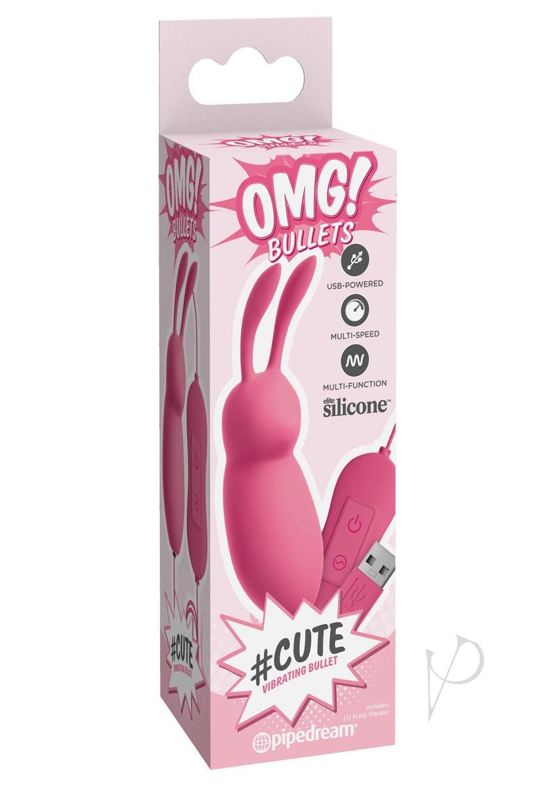 OMG! Bullets #Cute USB-Powered Silicone Vibrating Bullet - Pink