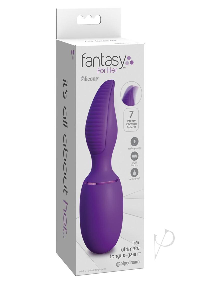 Fantasy For Her Ultimate Tongue-Gasm Vibrator Waterproof Rechargeable - Purple