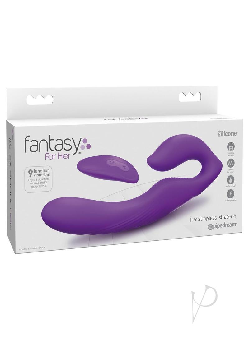 Fantasy For Her Her Ultimate Strapless Strap on Multi-Function Wireless Remote Waterproof Rechargeable - Purple