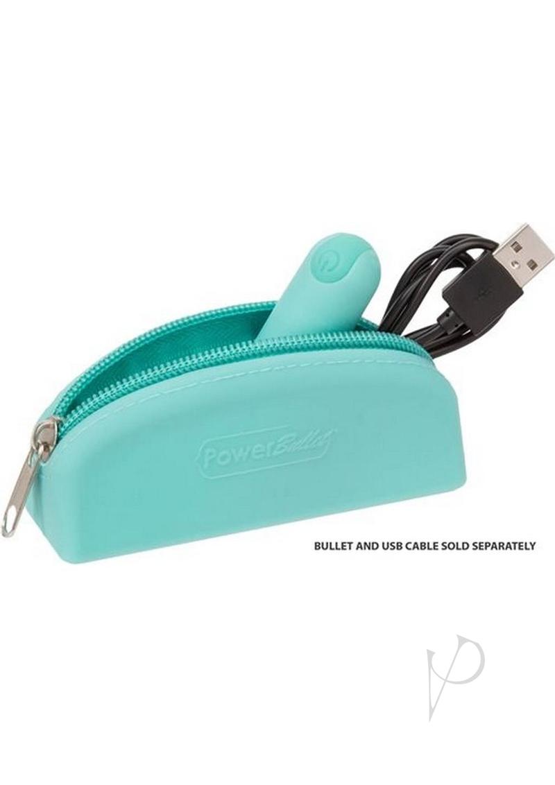 PowerBullet Silicone Storage Bag with Zipper - Teal