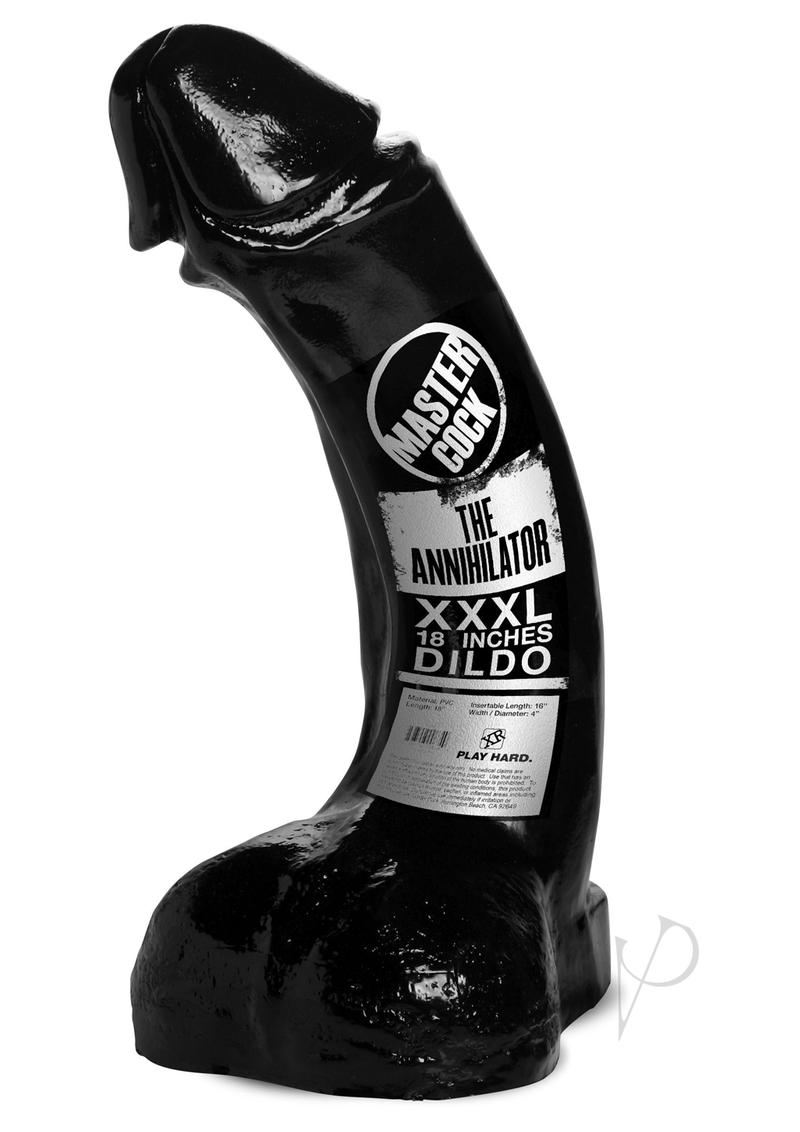 Master Cock The Annihilator XXXL 18in Dildo - Black