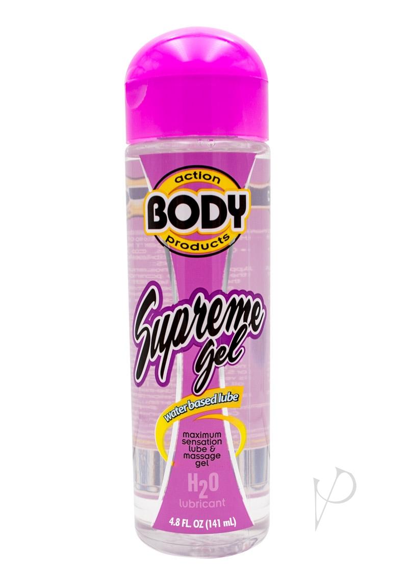 Body Action Supreme Gel Water Based Lubricant 4.8 oz