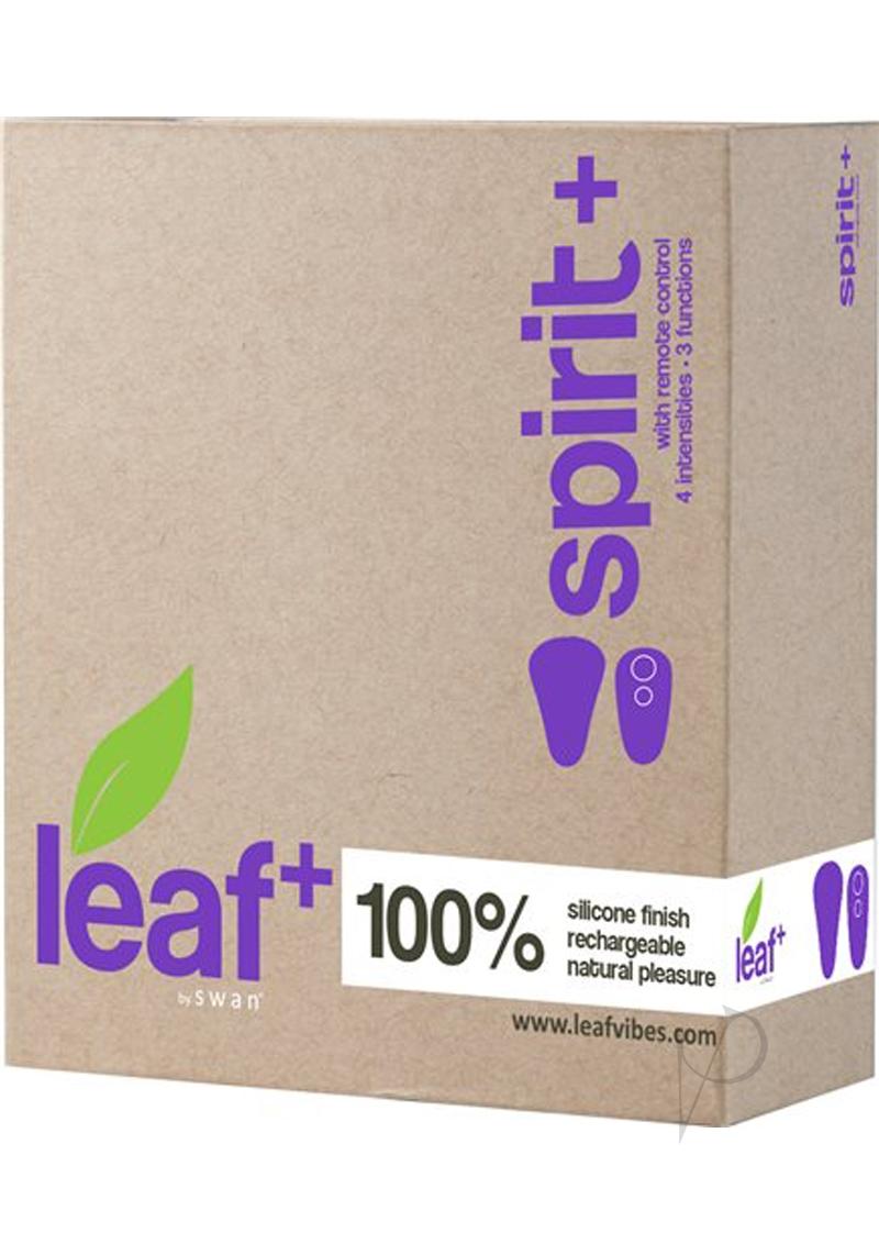 Leaf Spirit Silicone Rechargeable Panty Vibe with Remote Control - Purple