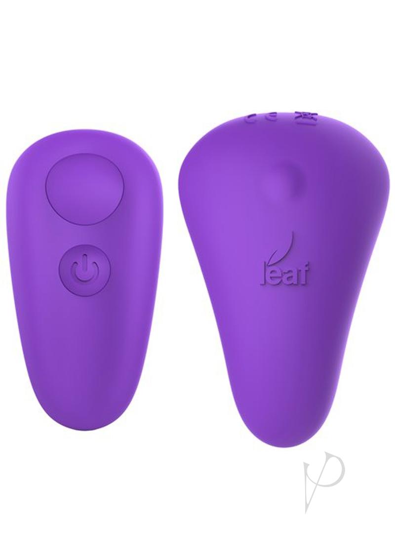 Leaf Spirit Silicone Rechargeable Panty Vibe with Remote Control - Purple