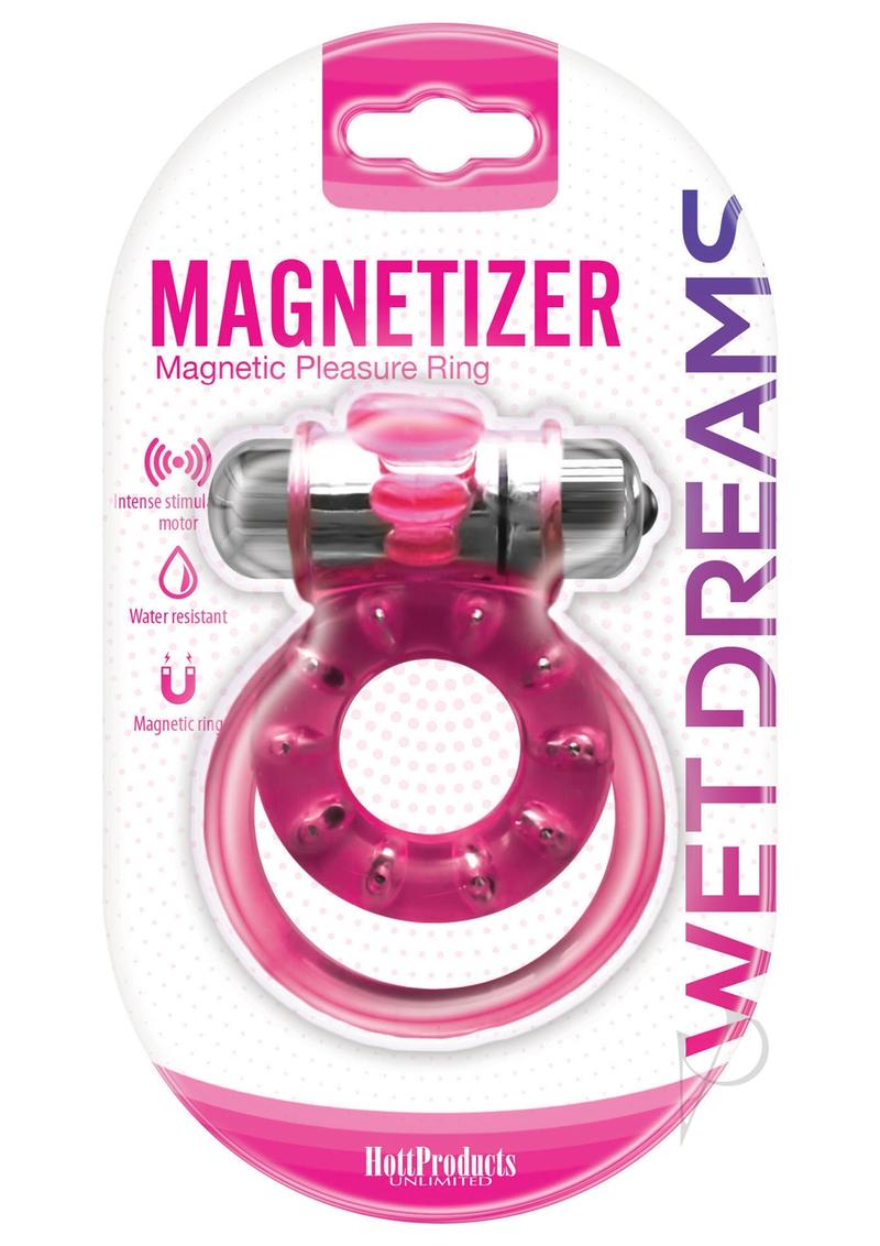 Magnetized Cock Ring Intense Stimulation Water Resistant Pink