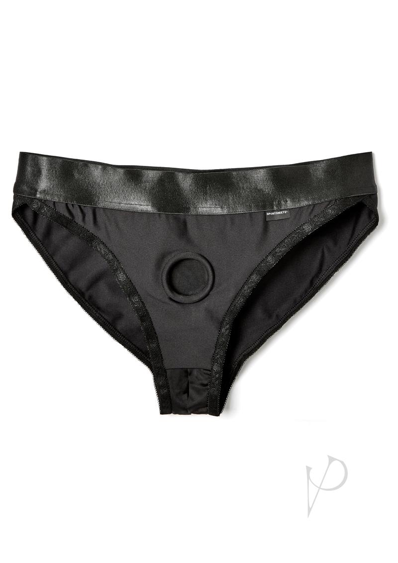 EM. EX. Active Harness Wear Silouette Harness Bikini Cut - 2X Large - Black