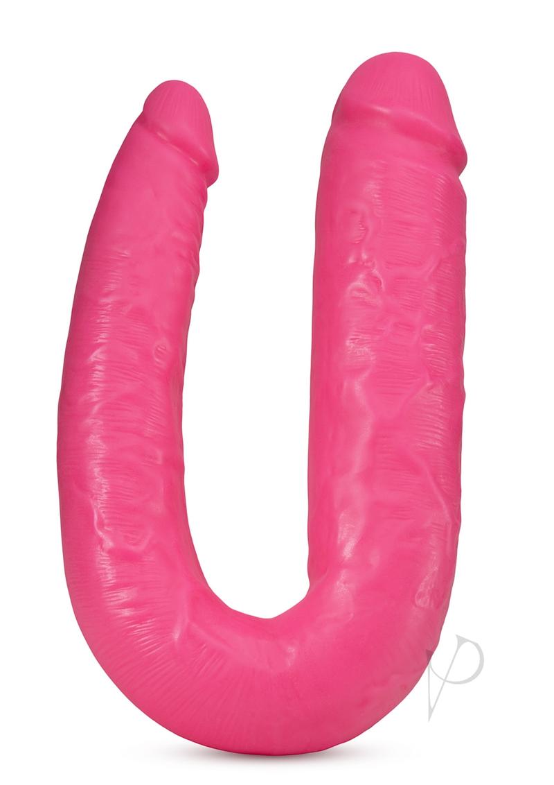 Big As Fuk Double Headed Dildo with Suction Cup 18in - Pink
