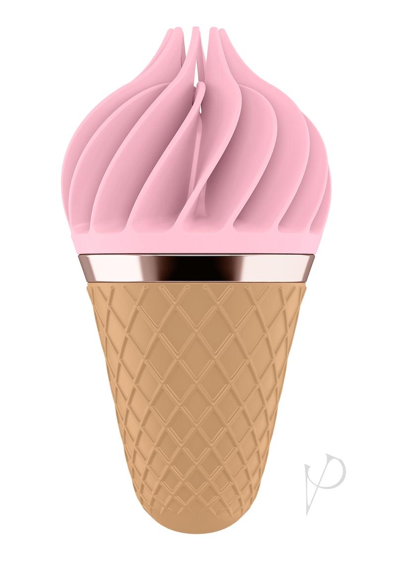 Satisfyer Sweet Treat Clitoral Vibrator - Pink/Brown