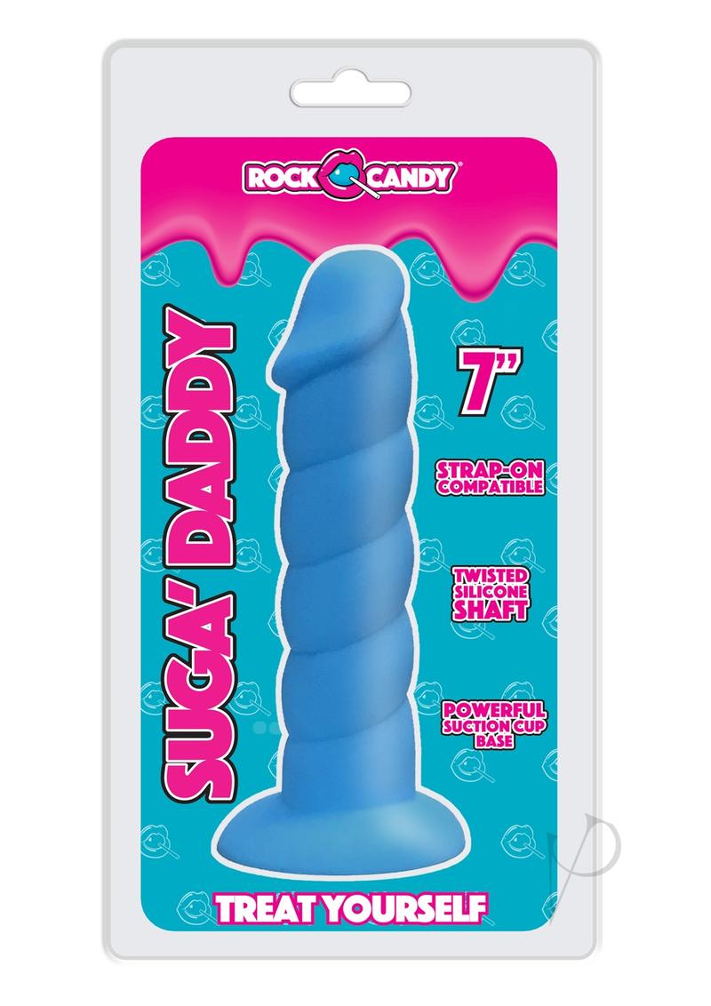 Suga' Daddy Silicone Dildo 7in - Blue