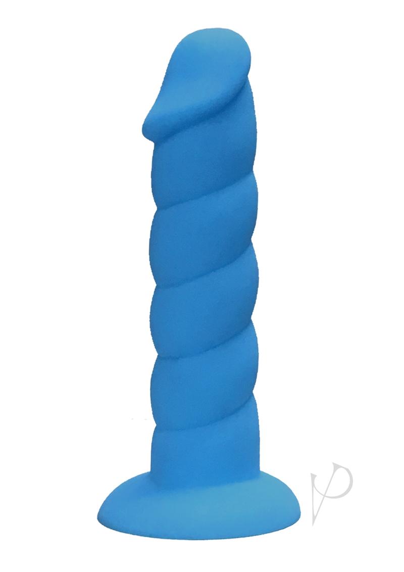 Suga` Daddy Silicone Dildo 7in - Blue