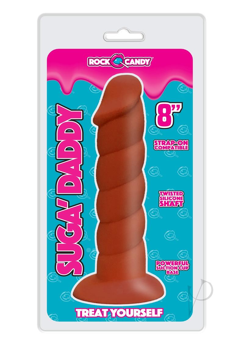Suga' Daddy Silicone Dildo 8in Chocolate
