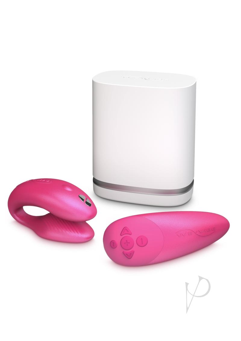 We-Vibe Chorus Rechargeable Couples Vibrator with Squeeze Remote Control - Pink