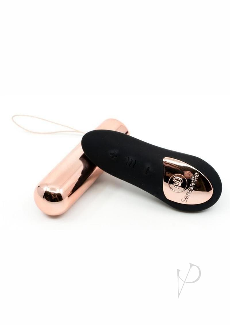 Nu Sensuelle Rechargeable Silicone Bullet Plus with Remote Control - Rose Gold