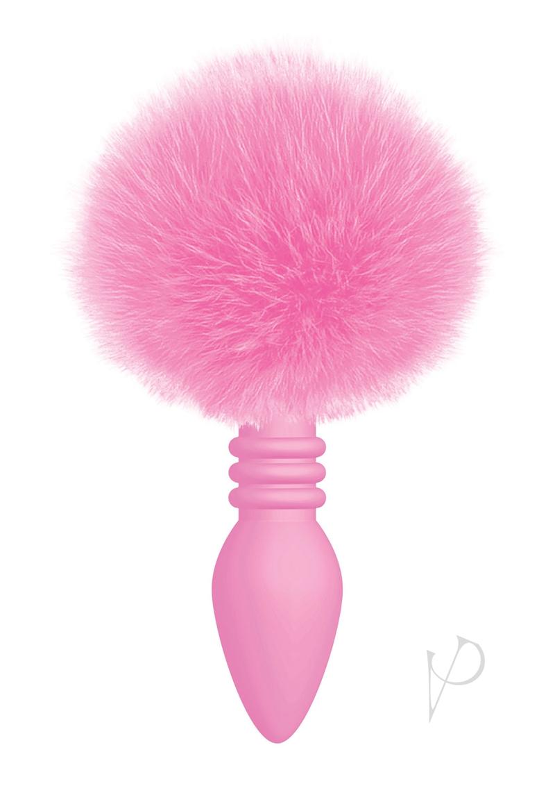 The 9`s - Cottontails Silicone Ribbed Bunny Tail Butt Plug - Pink