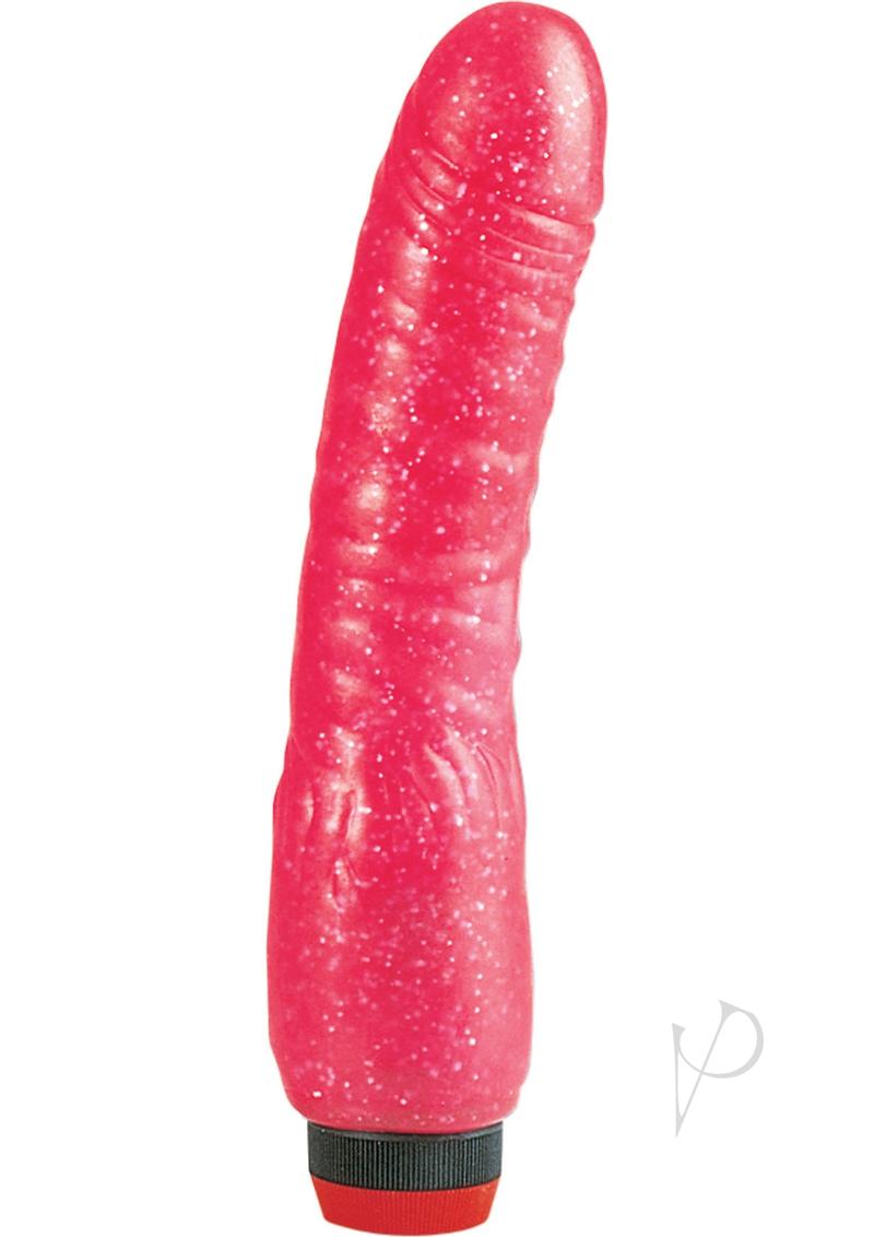 Hot Pinks Long John Vibrating Dildo 8in - Pink
