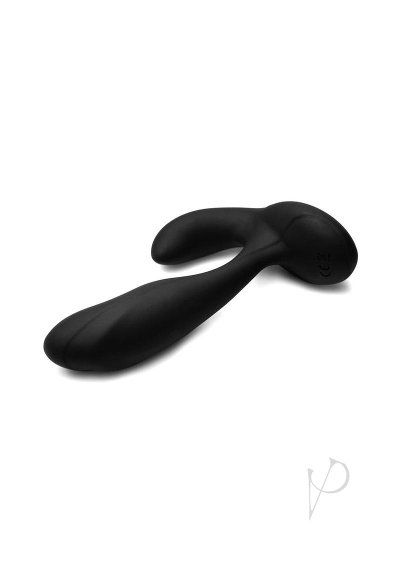 Alpha-Pro Bendable Prostate Stimulator with Stroking Bead and Remote Control - Black