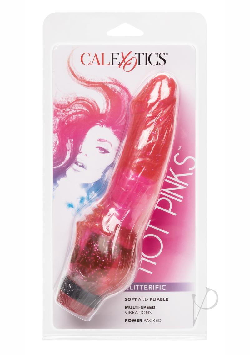 Hot Pinks Cliterrific Vibrating Dildo 8in - Pink