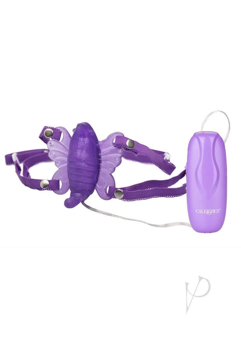 Venus Butterfly II Strap-On with Wired Remote Control - Purple