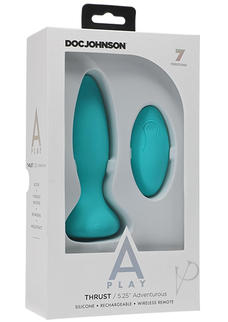 A-Play Thrust Adventurous Anal Plug with Remote Control -Teal
