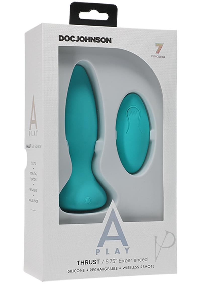 A-Play Thrust Experienced Anal Plug with Remote Control - Teal