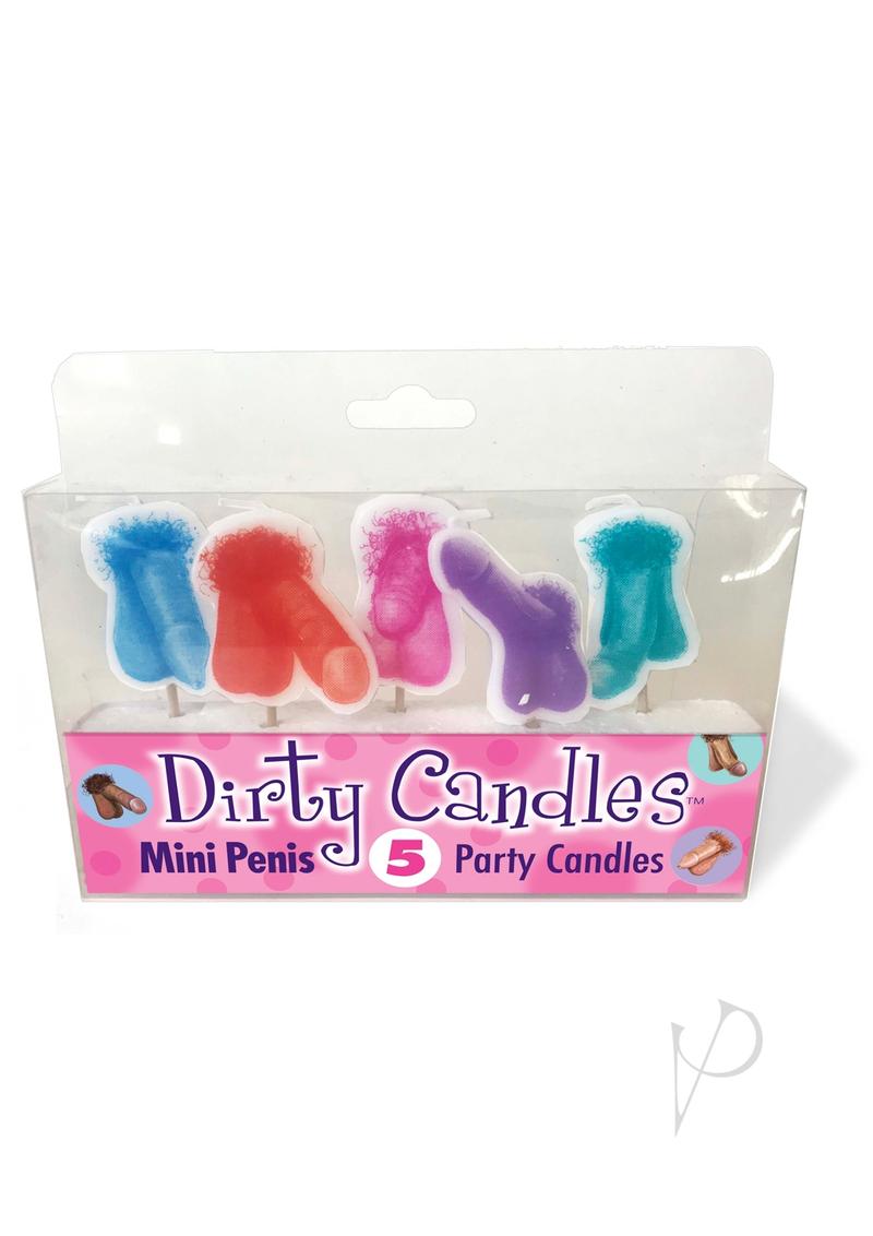 Candyprints Dirty Candles Penis Party Candles Assorted Colors (5 per pack)