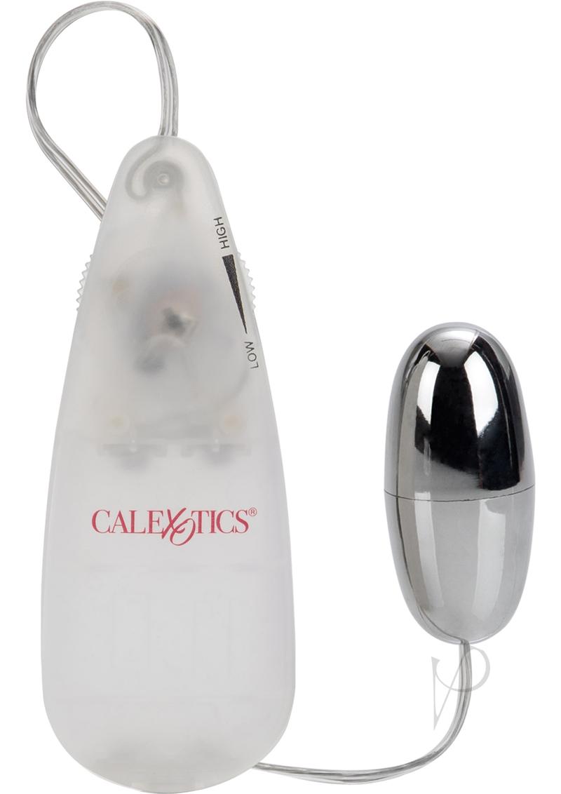 Pocket Exotics Vibrating Silver Bullet with Wired Remote Control - Silver