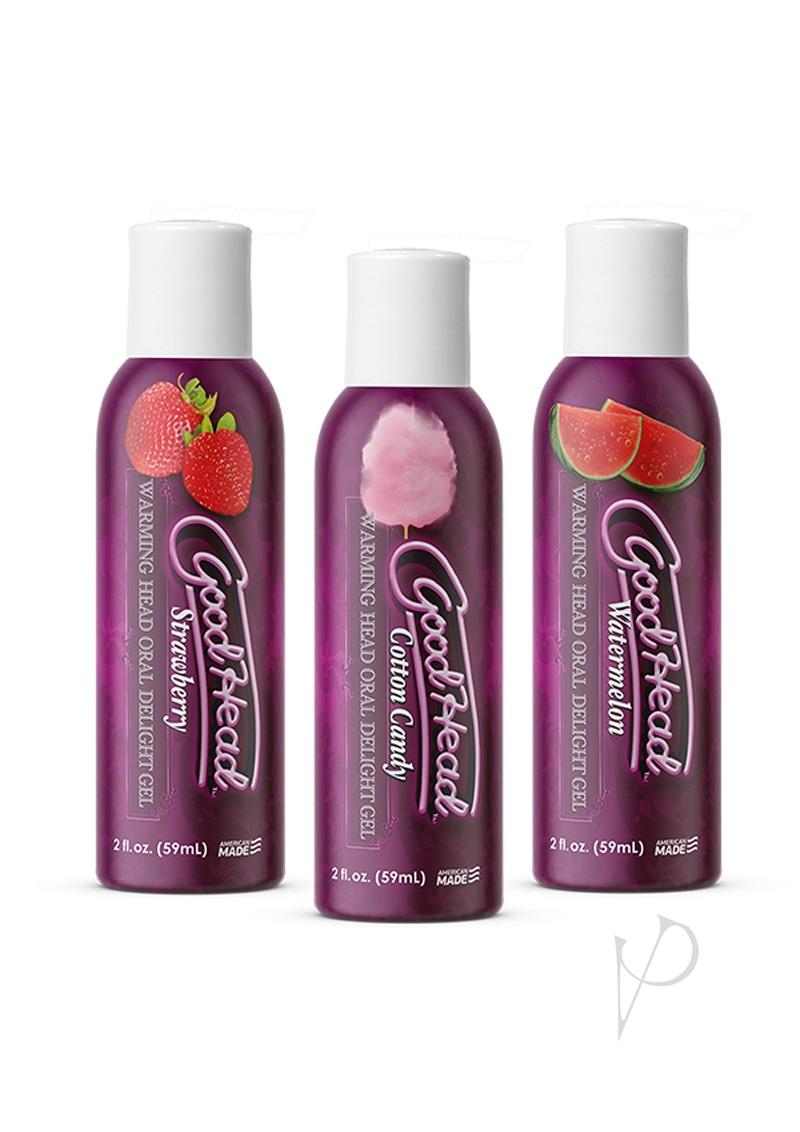 GoodHead Warming Head Oral Delight Water Based Gel (3pc Set) Assorted Flavors
