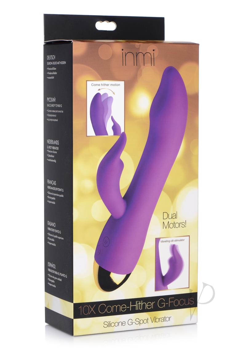 Inmi 10X Come Hither G-Focus Silicone G-Spot Vibrator - Purple