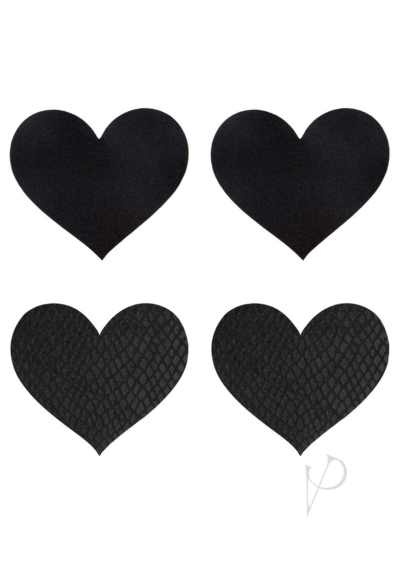 Peekaboo Classic Black Hearts Pasties