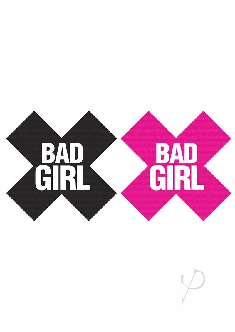 Peekaboo Bad Girl Pasties - Black/Pink