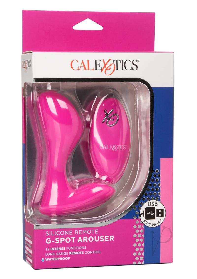 CalExotics Silicone Rechargeable G-Spot Arouser Vibrator with Remote Control - Pink