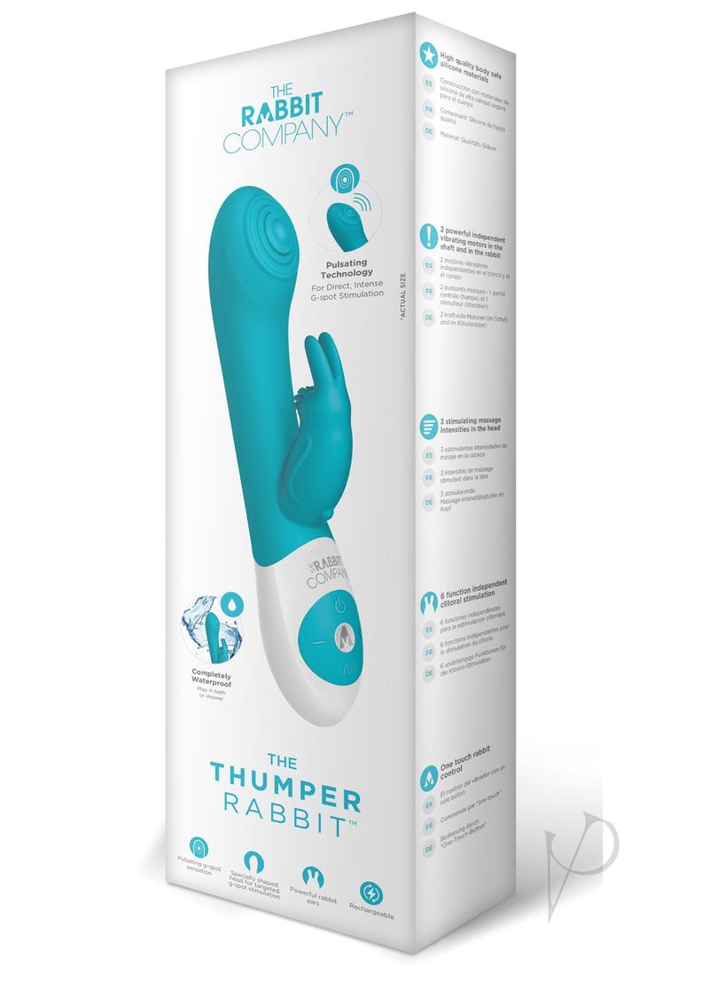 The Rabbit Company The Thumper Rabbit Rechargeable Silicone Vibrator - Blue