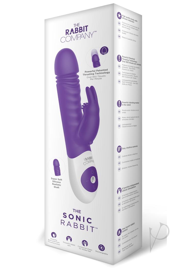 The Rabbit Company The Sonic Rabbit Rechargeable Silicone Vibrator - Purple