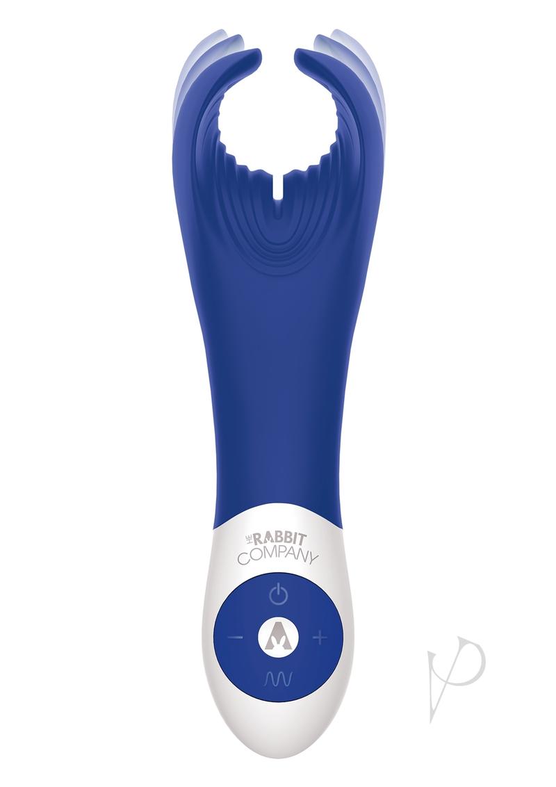 The Rabbit Company The BJ Rabbit Rechargeable Silicone Vibrator - Navy