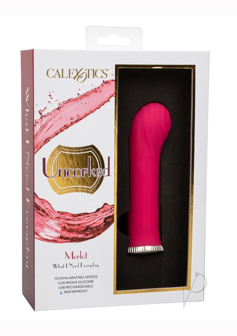 Uncorked Merlot Silicone Rechargeable Vibrator - Pink