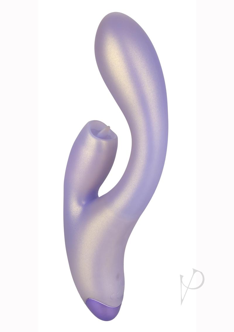 G-Love G-Kiss Silicone Rechargeable Dual Stimulating Massager - Purple