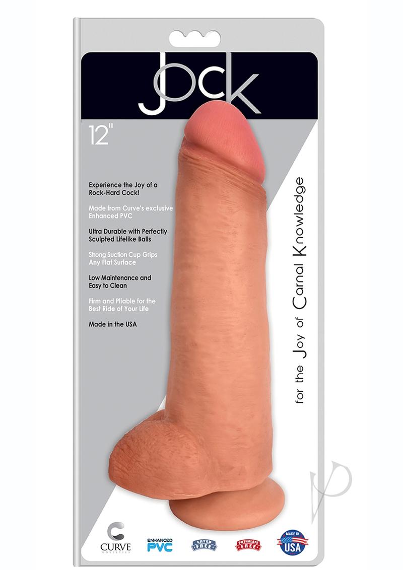Jock Realistic Dong with Balls 12in - Vanilla