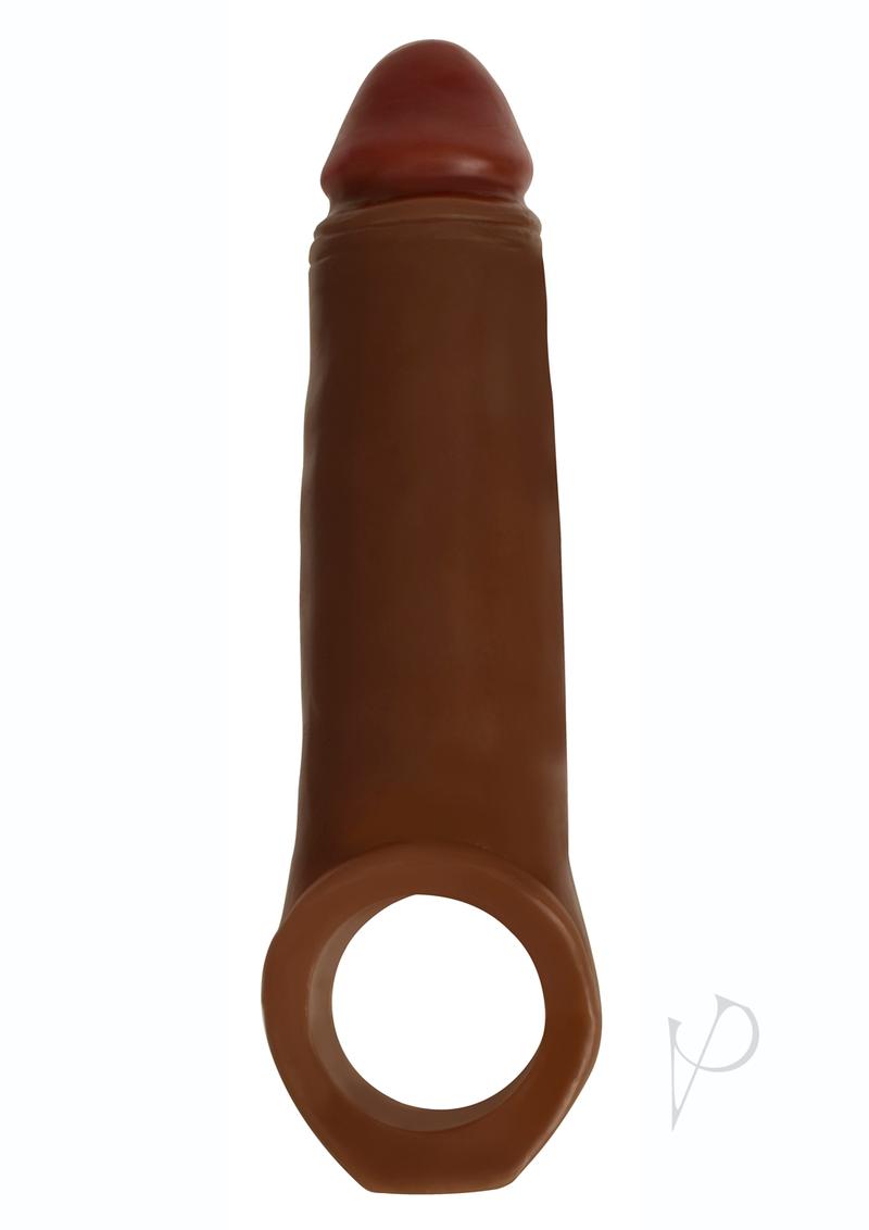 Jock Realistic Penis Enhancer with Ball Strap 2in - Chocolate