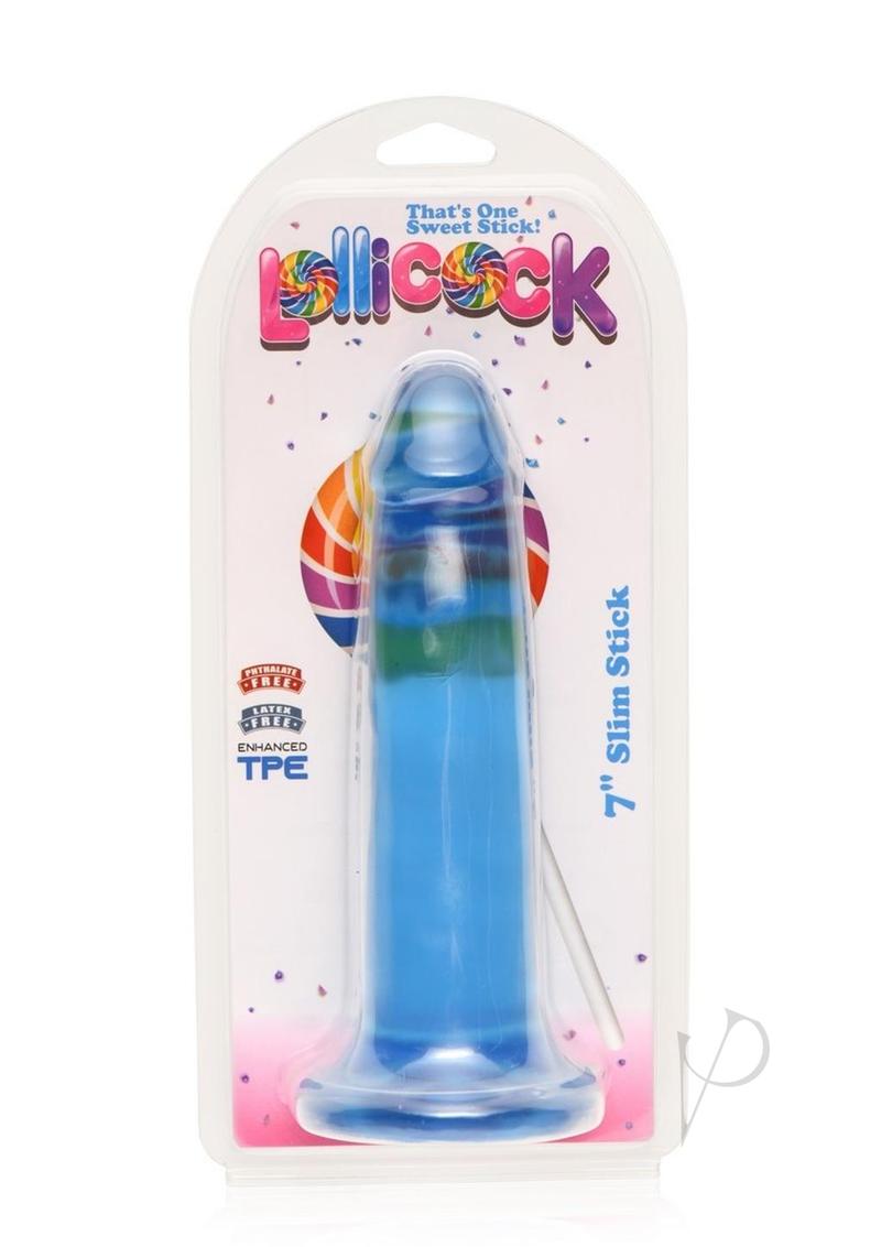 Lollicock Slim Stick Dildo 7in - Berry Ice