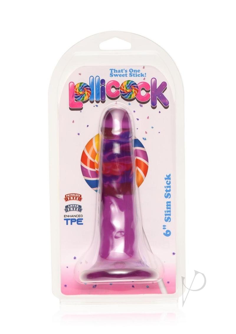 Lollicock Slim Sick Dildo 6in - Grape Ice
