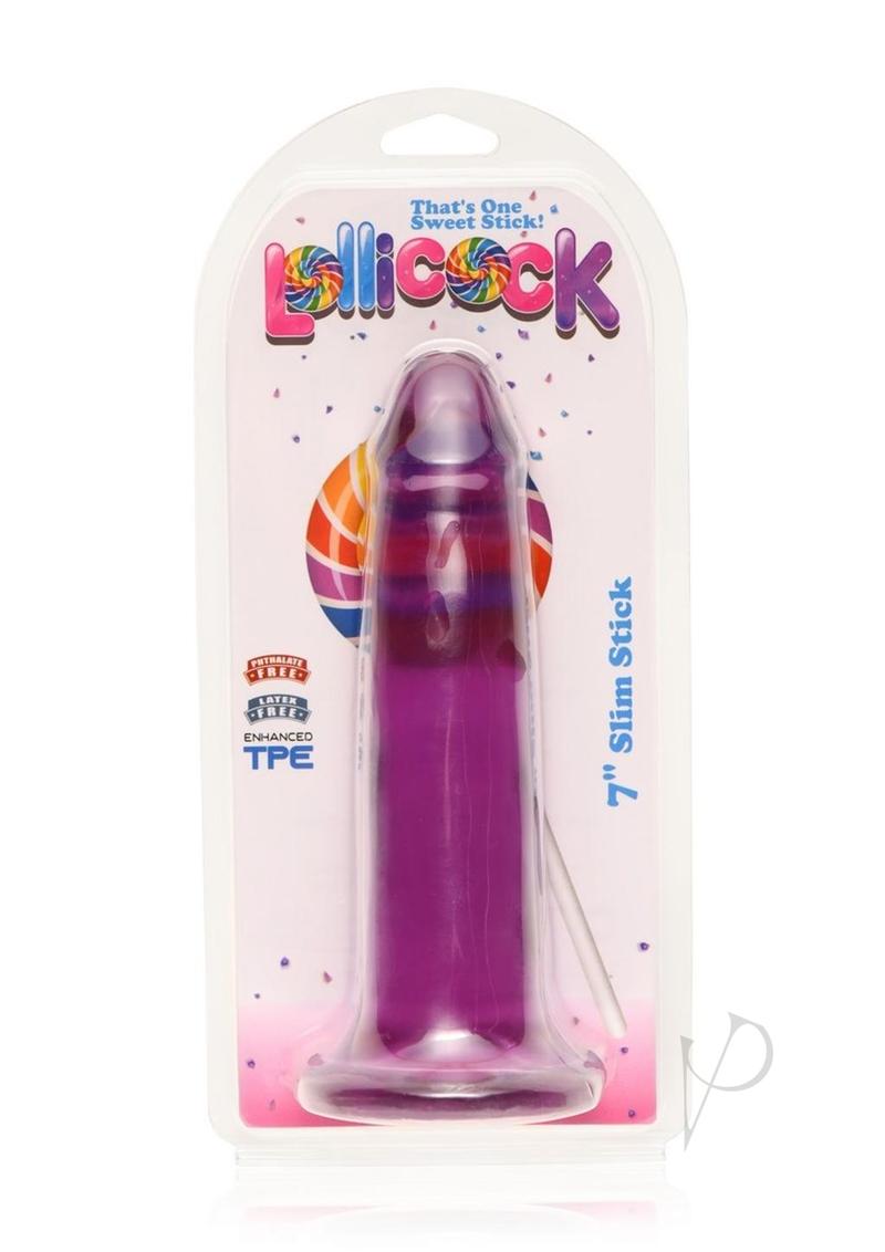 Lollicock Stim Stick Dildo 7in - Grape Ice