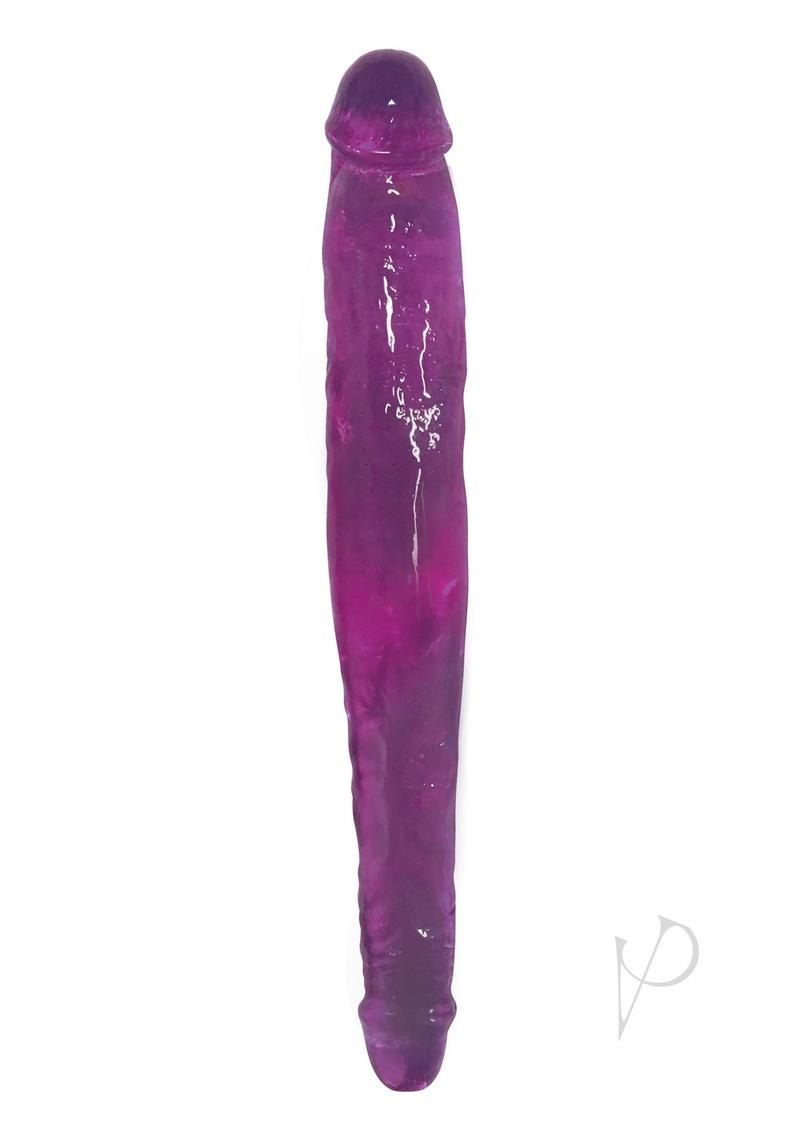 Lollicock Sweet Slim Stick Double Dildo 13in - Grape